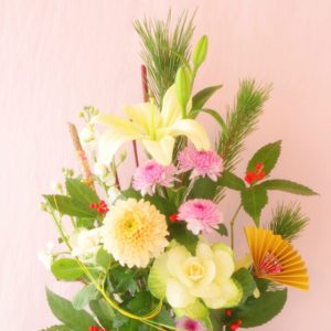 お正月寄せ植えに葉牡丹